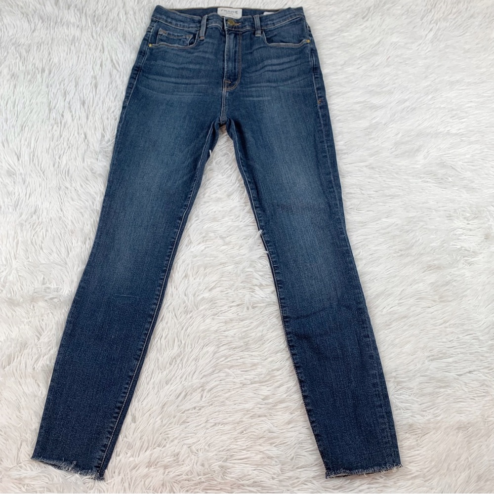 Frame‎ Ali high rise Cigarette skinny jeans in Prescott wash